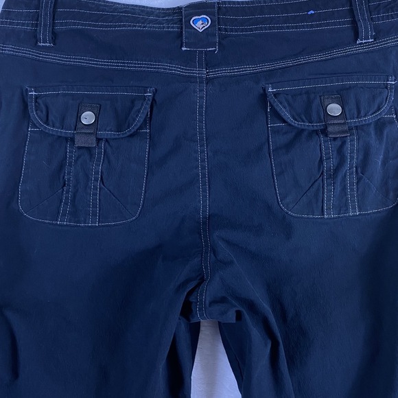 Kuhl Convertible Hiking Pants Women 12 Black Cargo Cotton Nylon Blend - Picture 7 of 13